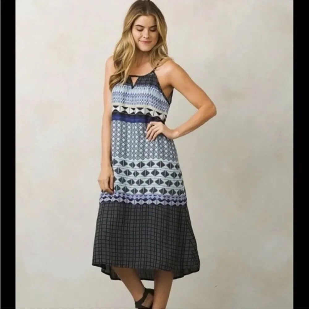 PrAna Nari Dress Geometric Sleeveless Size Extra Large
